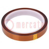 Tape: high temperature resistant; Thk: 0.07mm; 50%; amber; W: 14mm