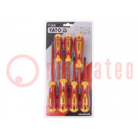 Kit: screwdrivers; insulated; 1kVAC; Phillips,Pozidriv®,slot