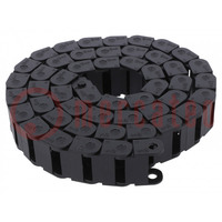 Cable chain; 06; Bend.rad: 18mm; L: 1000mm; Int.height: 10.5mm