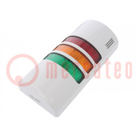Avertisseur: colonne de signalisation; LED; rouge/orange/vert