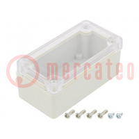 Enclosure: multipurpose; X: 50mm; Y: 95mm; Z: 40mm; Ritec; light grey