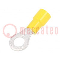 Tip: ring; M6; Ø: 6.4mm; 2.63÷6.64mm2; crimped; for cable; insulated