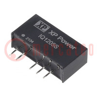 Converter: DC/DC; 1W; Uin: 12V; Uout: 5VDC; Uout2: -5VDC; Iout: 100mA