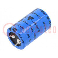 Capacitor: electrolytic; SNAP-IN; 3.3mF; 63VDC; Ø25x40mm; ±20%