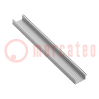 LED modul profil; ezüst; 1m; GLAX MINI; alumínium; felület