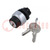 Switch: rotary with ID-key; 22mm; Stabl.pos: 2; IP66,IP67,IP69K