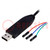 Adapter; vezetékek,USB A; Interfész: serial,USB