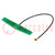 Antenna; GSM; 2dBi; linear; for ribbon cable; 50Ω; 47x7.6x1.2mm