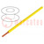 Wire; stranded; OFC; 0.22mm2; PVC; yellow; 49V; 200m; 1x0.22mm2