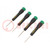 Kit: screwdrivers; precision; Torx®; Size: TX06,TX07,TX08,TX09