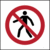 Winkelschild - Für Fußgänger verboten, Rot/Schwarz, 20 x 20 cm, Aluminium