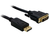 Delock Kabel Displayport Stecker > DVI 24+1 Stecker, schwarz, 1 m