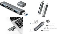 LogiLink USB 3.2 Gen2 Hub mit Kartenleser, 2 Port, alu (11117714)