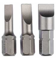Bosch Schrauberbit-Set Extra-Hart (S), 3-tlg., 25 mm, S0,6x4,5, S0,8x5,5, S1,2x8,0