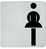 FSB Hinweisschild "Damen WC", Edelstahl, Modell 4059, matt edelstahl