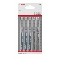 BOSCH 2608667854 LAME DE SCIE SAUTEUSE-SET MA111C/MA101BC, ARGENT, SET DE 5 PIÈCES