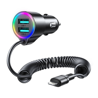 JOYROOM CHARGEUR DE VOITURE CHARGEUR LIGHTNING & USB-A CHARGEUR RAPIDE - 17W (1.5M) [CHARGEUR DE VOITURE TRIPLE RAPIDE]