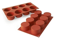 SILIKOMART 26.119.00.0065 SF 119 MOULE FORME CYLINDRES SILICONE ROUGE BRIQUE 3,5 X 17,5 X 31 CM