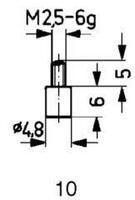 Kafer Meetstift HM vlak 4.8mm