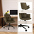 Home Office Stuhl / Drehstuhl SOLAO LIFE Stoff grün hjh LIVING