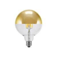 SEGULA LED Globe 125 Spiegelkopf Gold E27 6,5W 2700K dimm