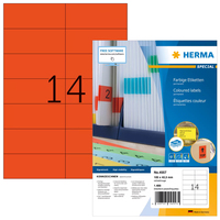 HERMA 4557 étiquette auto-collante Rectangle Rouge 1400 pièce(s)