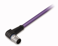 Wago M12 2m câble de signal Noir, Violet