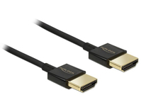 DeLOCK HDMI/HDMI, 0.5 m HDMI kábel 0,5 M HDMI A-típus (Standard) Fekete