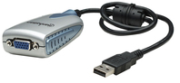 Manhattan USB-A to SVGA Converter Cable, 50cm, Male to Female, 480 Mbps (USB 2.0), 1600 x 1200 in 16-bit or 32-bit colour, Supports up to 6 additional displays, Hi-Speed USB, Si...