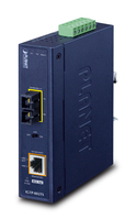 PLANET IP30 Industrial 10/100/1000BAS netwerk media converter 1000 Mbit/s Blauw