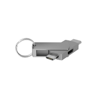 Terratec 272989 tussenstuk voor kabels USB Type-C 2 x Micro-USB Zilver