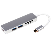 ROLINE 12.02.1041 Notebook-Dockingstation & Portreplikator Verkabelt USB 3.2 Gen 1 (3.1 Gen 1) Type-C Grau