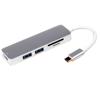 ROLINE 12.02.1041 base para portátil y replicador de puertos Alámbrico USB 3.2 Gen 1 (3.1 Gen 1) Type-C Gris