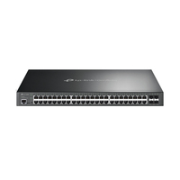 TP-Link Omada SG3452XP łącza sieciowe Zarządzany L2+ Gigabit Ethernet (10/100/1000) Obsługa PoE 1U Czarny