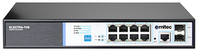 Ernitec ELECTRA-T08 switch di rete Gestito Gigabit Ethernet (10/100/1000) Supporto Power over Ethernet (PoE) 1U Nero