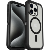 OtterBox Defender Series XT for iPhone 15 Pro, Dark Side (Clear / Black)
