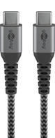 Goobay 49302 USB Kabel 1 m USB 2.0 USB C Grau, Silber