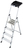 Krause 126528 ladder Trapladder Aluminium, Zwart