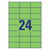 Avery 3450-10 etiket Rechthoek Permanent Groen 240 stuk(s)