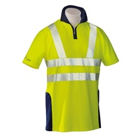 Poloshirt HI-VISION Basic, kurzarm, Very High Protection - Schutz, floreszierend, Gelb-Blau, Gr. S