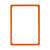 Preisauszeichnungstafel / Plakatwechselrahmen / Plakatrahmen aus Kunststoff | orange ähnl. RAL 2008 DIN A1 schmalseitig