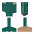 Relaxdays Werkbank, 600 kg, HxBxT: 91 x 141 x 61 cm, 2 verstellbare Ebenen, Werktisch, Stahl & MDF, Werkstattregal, grün