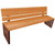 Venice Wood and Steel Seat - (209412) Venice Seat 1800mm - Wood and Steel Backrest - Light Oak - Corten Effect