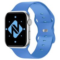 NALIA Bracelet Silicone Smart Watch Strap compatible with Apple Watch Strap SE & Series 8/7/6/5/4/3/2/1, 38mm 40mm 41mm, iWatch Fitness Watch Band for Men & Women Light Blue