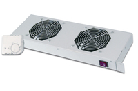 DIGITUS Cooling unit for 483mm (19") installation 2 Fans. Switch. Thermostat. 276m³ air circ./h