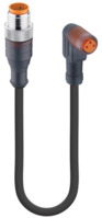 Sensor-Aktor Kabel, M12-Kabelstecker, gerade auf M8-Kabeldose, abgewinkelt, 3-po