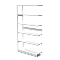 Boltless office shelving unit, without rear wall