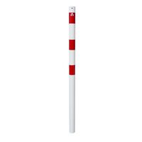 Barrier post, Ø 60 mm, white / red