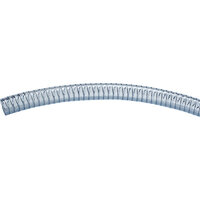PVC-slang, helder met stalen spiraal