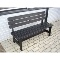Wooden bench, black